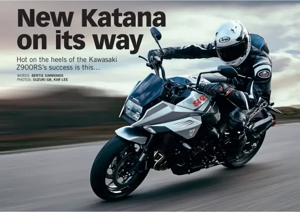  ??  ?? ABOVE: Based on the GSX-S model, the 2020 Katana will be a hoot on the road.