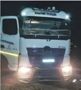  ?? ?? Police discover this truck worth R2 million.