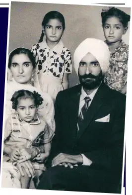  ??  ?? Amazing: Avtar with his wife and three of his children