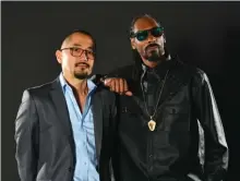  ??  ?? Business, Man“All these new [guys] coming in [will] drown you out if you don’t play your position,” says Snoop, seen here with Ted Chung.
