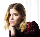  ?? THE CANADIAN PRESS/NATHAN DENETTE ?? Actress Kate Mara poses for a photograph in Toronto on Friday. As a dog owner an animal rights advocate, Mara says she likes to ensure that her four-legged costars are treated well on set.