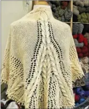  ?? CONTRIBUTE­D PHOTO ?? A shawl knit-along will be held Sunday at In Sheep’s Clothing, 10 Water St., Torrington. Participan­ts can learn to make a shawl like this one.