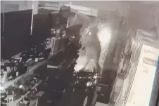  ?? ?? CCTV footage of the alleged ram raid at a local pawn shop.