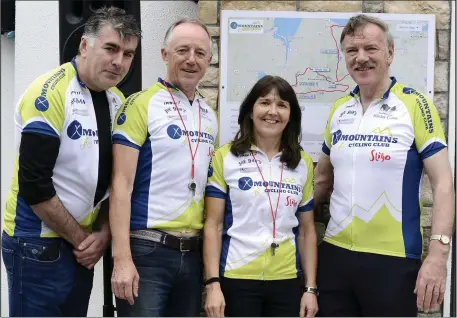  ??  ?? James McCann, Ivan McGuire, Monica McCarrick, and Stephen Henry. organisers of the Ox Mountain 4 Passes Sportive on Sunday. Pics: Carl Brennan.