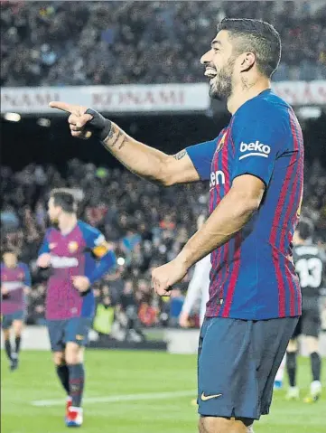  ?? FOTO: PEP MORATA ?? Luis Suárez, dos golazos y una asistencia El delantero uruguayo ya suma catorce goles en la Liga