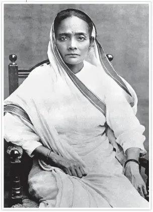  ?? NATIONAL GANDHI MUSEUM ?? A portrait of Kasturba Gandhi, 1915