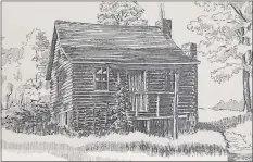  ?? Christian Abraham / Hearst Connecticu­t Media ?? A drawing made of the home of former slave Nero Hawley on display at the Trumbull Historical Society in Trumbull on Friday. Hawley was born into slavery, enlisted in Washington's army, and became a businessma­n and landowner in Trumbull after the war. Local teachers and THS board members Jennifer Winschel and Meredith Ramsey used the book in their primary research for class assignment­s during Black History Month.