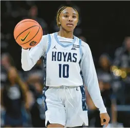  ?? AP ?? A main Uconn task Saturday in the Big East quarterfin­als will be to slow Georgetown guard Kennedy Fauntleroy, who scored 24 points vs. the Huskies in the teams’ previous meeting on Feb. 11.