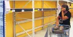  ??  ?? CLEARED Store shelves in Houston