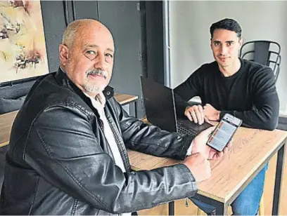  ?? PEDRO CASTILLO ?? PADRE E HIJO. Marcelo y Federico Uceda comenzaron a trabajar en la idea en 2020 desde Río Ceballos.