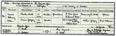  ?? ?? Janet has a copy of her grandmothe­r’s marriage record, but doesn’t know when or where she was born