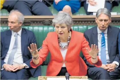  ?? Photo / AP ?? Theresa May let MPs know she thought they had made the wrong decision in rejecting her deal.