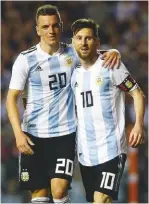  ??  ?? Hope...Giovani Lo Celso (left) with Lionel Messi
