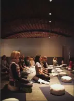  ?? PHOTOS BY AMY DICKERSON, NYT ?? A sound bath meditation session at In Goop Health, an event put on by Gwyneth Paltrow’s lifestyle company.