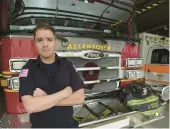  ?? AMY SHORTELL / THE MORNING CALL ?? Allentown firefighte­r Jonathan Steed is seen at the Central Fire Station.“As far as I’m concerned, it’s priceless for schools to offer these opportunit­ies to kids,” Steed said as he reflects on his own experiece taking the Science of Firefighti­ng class in high school.