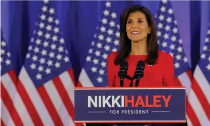  ?? Photograph: Brian Snyder/Reuters ?? Nikki Haley in Charleston, South Carolina, on 6 March.