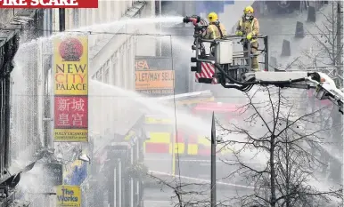  ??  ?? Blaze The fire at Victoria’s nightclub also damaged the Pavilion Theatre