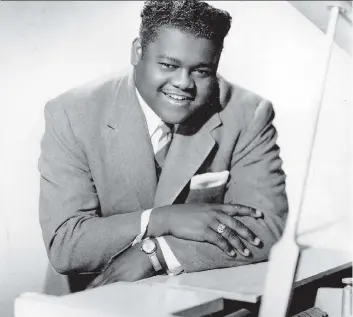  ?? THE ASSOCIATED PRESS/FILES ?? Rock ’n’ roll pioneer Fats Domino, seen in 1956, died Tuesday. He was 89.