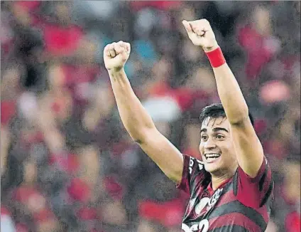  ?? FOTO: EFE ?? Reinier celebra uno de sus goles
La joven estrella del Falmento ya ha anotado cuatro en sus primeros 11 partidos