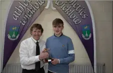  ??  ?? Under 16/19 Boys Star Award winner, Jack McGlone of Greystones AC.