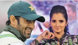  ??  ?? Pakistani cricketer Shoaib Malik and Indian tennis player Sania Mirza