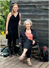  ??  ?? ABOVE Sarah Polley, who wrote the script adaptation of Alias Grace, poses with Margaret Atwood, the book’s author.