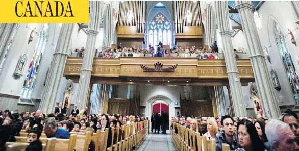  ?? PETER J. THOMPSON/NATIONAL POST/FILES ?? St. Michael’s Cathedral Basilica, part of the Catholic Archdioces­e of Toronto, which was affected by the controvers­ial change in rules for the Canada Summer Jobs grant.