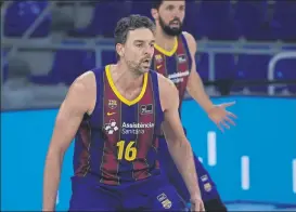  ?? FOTO: PEP MORATA ?? Pau Gasol, jugador del Barça, en un reciente partido del equipo azulgrana