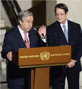  ?? MARTIAL TREZZINI | POOL / AFP ?? Mandato de António Guterres vai ser marcado pela resolução da crise n a Gâmbia