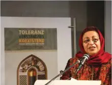  ??  ?? Titled ‘Tolerance, Understand­ing, Coexistenc­e - Oman’s Message of Islam’ 2018, the exhibition was opened yesterday in Nuremberg in Germany.