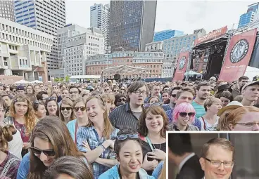  ?? STAFF FILE PHOTO, TOP LEFT, BY CHRISTOPHE­R EVANS; STAFF FILE PHOTO, ABOVE RIGHT, BY ARTHUR POLLOCK; HERALD FILE PHOTO, RIGHT ?? COURT CANCELLATI­ON: Kenneth Brissette, above left, and Timothy Sullivan, right, are accused of attempting to bully the Boston Calling music festival, above right, in 2014 to hire union laborers.