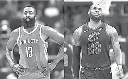  ?? / NBA.COM ?? ■ KING JAMES: Kinsa kaha niining duha - James Harden o LeBron James ang mamahimong most valuable player (MVP) sa bag-o lang natapos nga season. Kini mahibaw-an mahibaw-an karong adlawa atol sa 2018 NBA Awards.