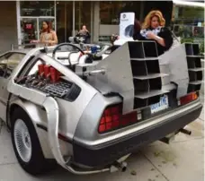  ?? TSO ?? A mockup of the DeLorean time machine welcomed fans outside Roy Thomson Hall for the TSO’s live-film performanc­es Friday and Saturday.