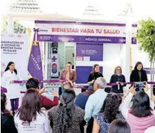 ?? /MIZPAH ZAMORA ?? Lorena Cuéllar inauguró la Unidad de Bienestar para tu Salud en el municipio de Quilehtla