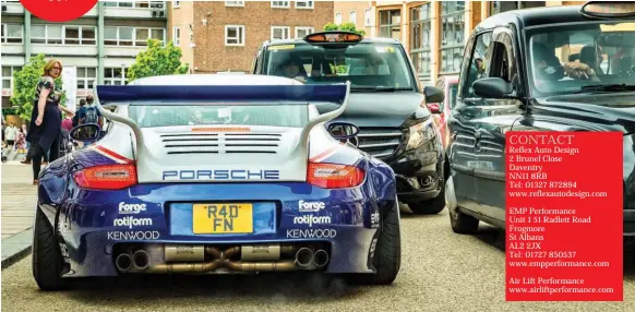  ??  ?? It’s a tight squeeze, but eventually the taxi drivers made way for the wider-thanwide 997. Kerbing the Rotiform rims was not an option…