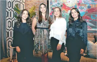  ?? FUENTE EXTERNA ?? Daniela Peñaranda, Miriam Michelen, Camila Gidoni y Andrea Montero.