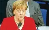  ?? FOTO: DPA ?? Angela Merkel bei der Fragestund­e im Bundestag.