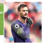  ??  ?? What a foul!: Arsenal’s Lucas Torreira (centre) tackling Tottenham’s Danny Rose in the Premier League match at Wembley yesterday. Torreira was subsequent­ly sent off for the challenge.Inset: Hugo Lloris. — Reuters