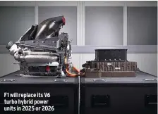  ??  ?? F1 will replace its V6 turbo hybrid power units in 2025 or 2026