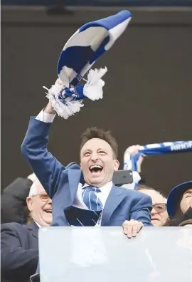  ?? Picture: Getty Images ?? BENEFACTOR. Brighton chairman Tony Bloom has worked his magic in getting the Seagulls promoted.