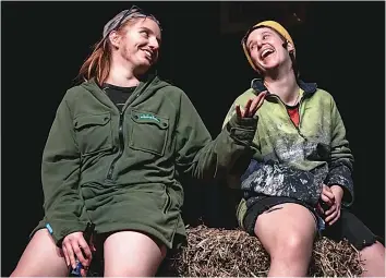  ?? ?? Former Gippsland local Megan Connolly and comedy partner Nina Hogg are making their Melbourne Internatio­nal Comedy Festival debut with their improvised queer, bogan love story, “Jez and Jace: Lads on Tour”.