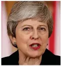  ??  ?? Plea: Mrs May last night