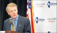  ?? BRIAN CASSELLA/CHICAGO TRIBUNE ?? House Speaker Mike Madigan speaks in August 2017 at the annual Democratic Chairman’s Brunch in Springfiel­d.