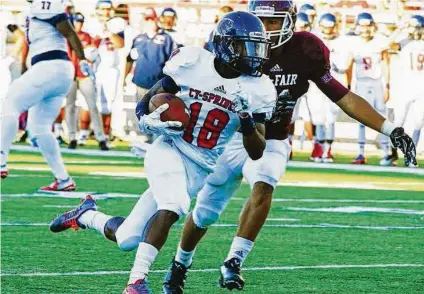  ?? Tony Gaines /Houston Chronicle ?? Cy Springs’ Jah’marea Sheread had a monster game against Jersey Village with 300-plus total yards.