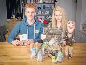  ?? ?? DEVOTION: Bev Harrow started making CBD balms to help Geordie with his conditions.