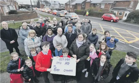  ??  ?? Seaham residents and councillor­s are concerned over the plans to replace one lane with three at the Seaham Lodge crossroads.