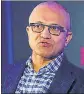  ?? BLOOMBERG ?? Satya Nadella, CEO, Microsoft Corp.