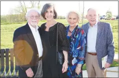  ?? (NWA Democrat-Gazette/Carin Schoppmeye­r) ?? Dick and Nancy Trammel (from left) and Carol and Ed Clifford attend the NWACC Plant a Seed Soiree.