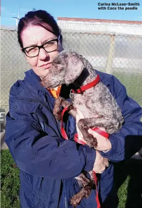  ??  ?? Carina Mclean-smith with Coco the poodle