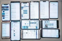  ?? GEOFFREY A. FOWLER — THE WASHINGTON POST ?? The battery test, seen here in action, makes phones set to equal brightness scroll through a series of sites until each runs out of juice.